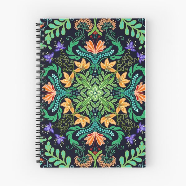 Item preview, Flower garden at night mandala designed and sold by MandalaSpirit.