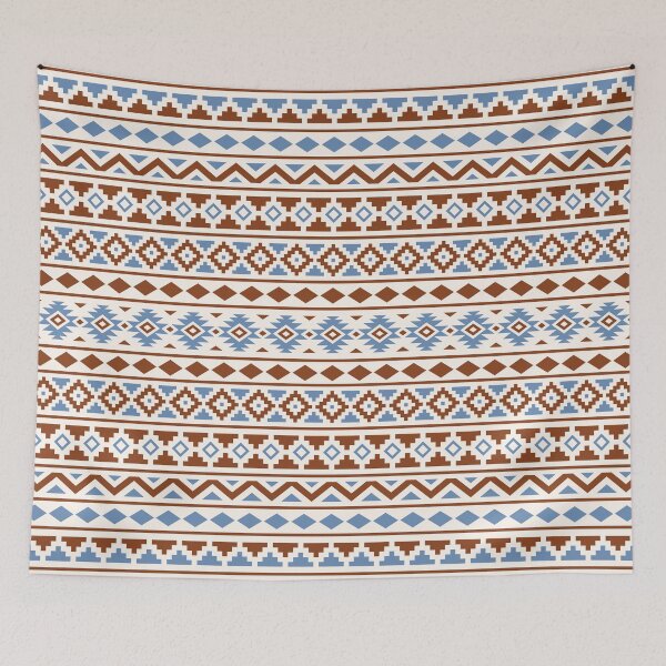 Item preview, Aztec Essence Pattern II Rust Blue Cream designed and sold by NataliePaskell.