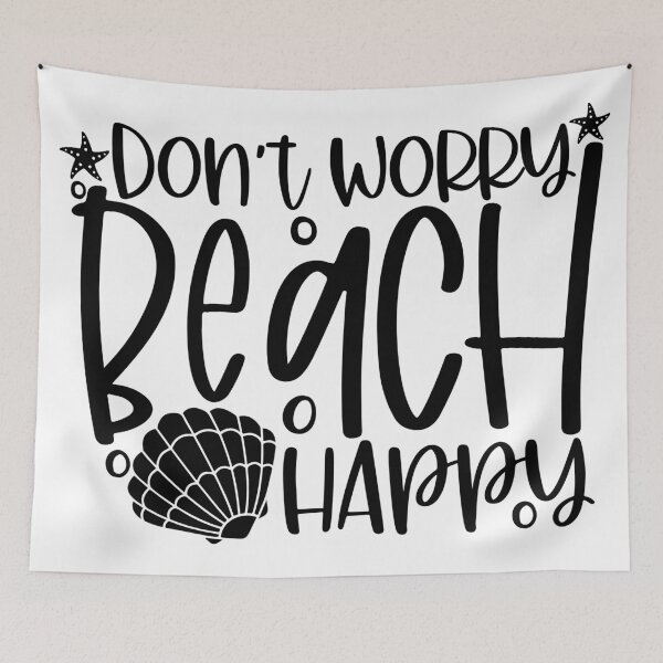 Item preview, Don't Worry Beach Happy designed and sold by purpleblobart.