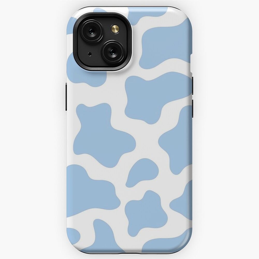 Light Blue Cow Print