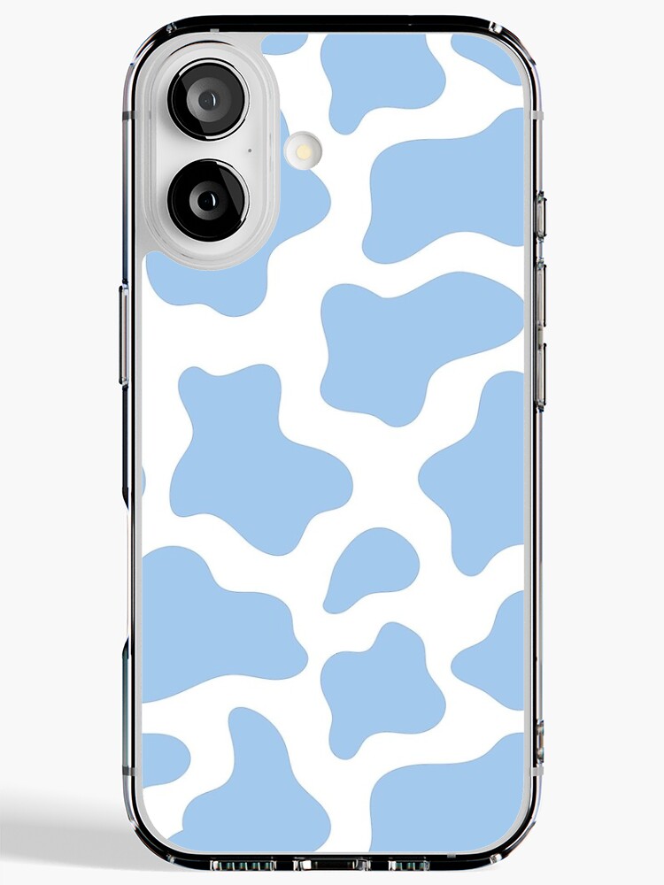 Light Blue Cow Print
