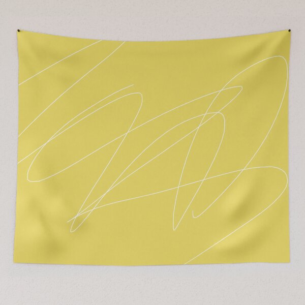Item preview, Yellow with white scribbles designed and sold by HTPOP.