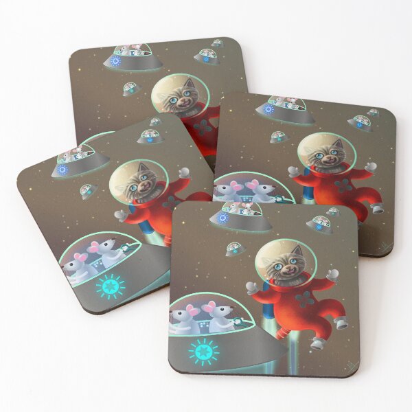 Item preview, Astro Cat Space Chase designed and sold by CrickettGrrrl.