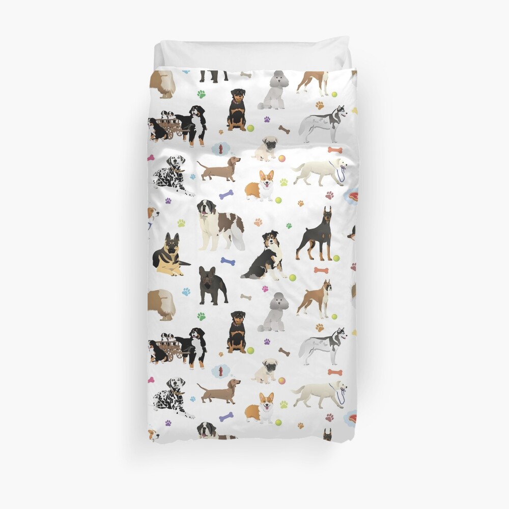 "Various Dogs Pattern" Duvet Cover by NorseTech Redbubble