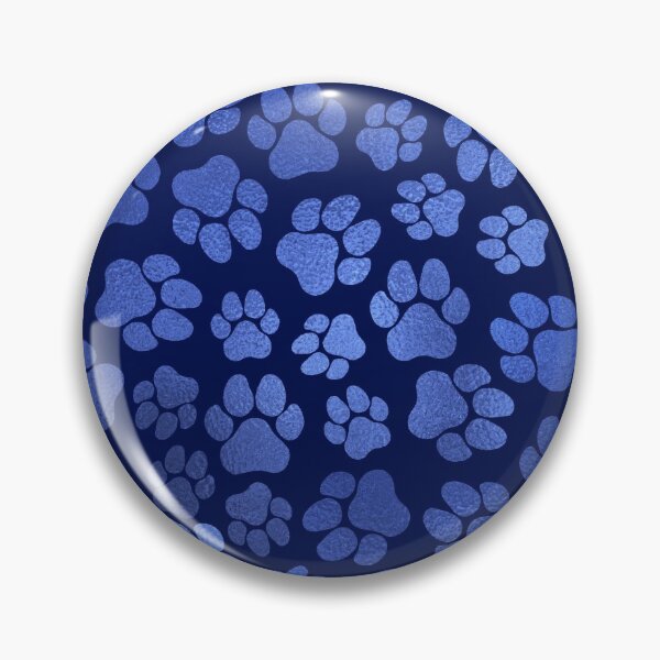 Item preview, Cobalt Blue Paw Print Pattern designed and sold by dragonstarart.