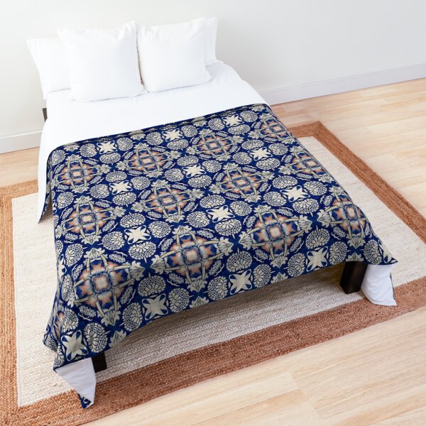Intense Blue Pattern 09 Comforter
