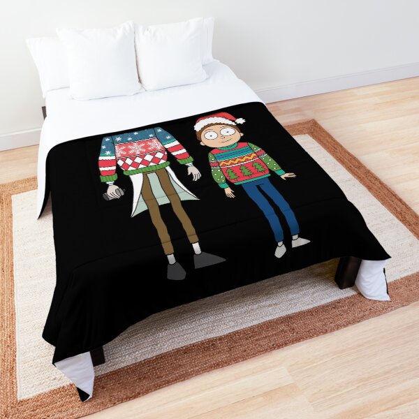 Rick and Morty Ugly Christmas Sweater Comforter