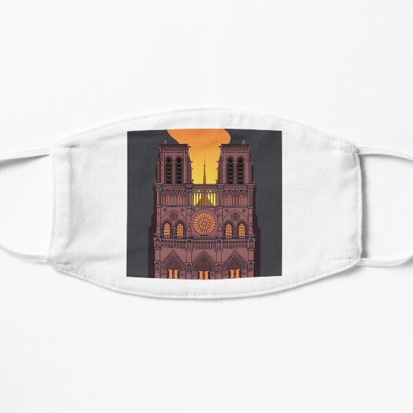Notre Dame on Fire (Night) Mask
