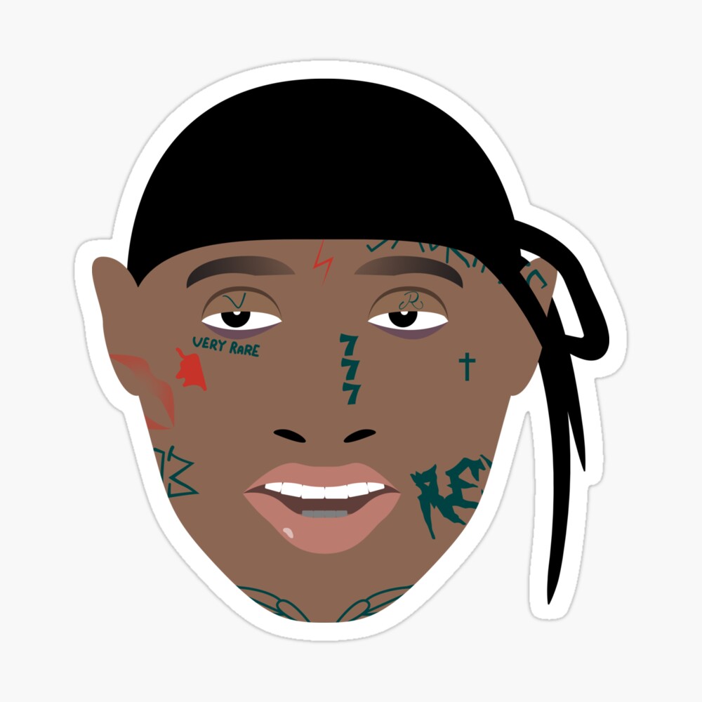 Download Ski Mask The Slump God Face Tattoo Portrait Canvas Print By Ediit Redbubble PSD Mockup Templates