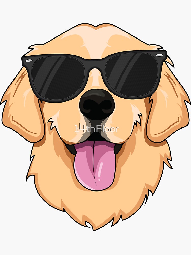 Golden Retriever T-Shirt For Kids Boys Girls Sunglasses Pet Golden Retriever T-Shirt For Kids Boys Girls Sunglasses Pet