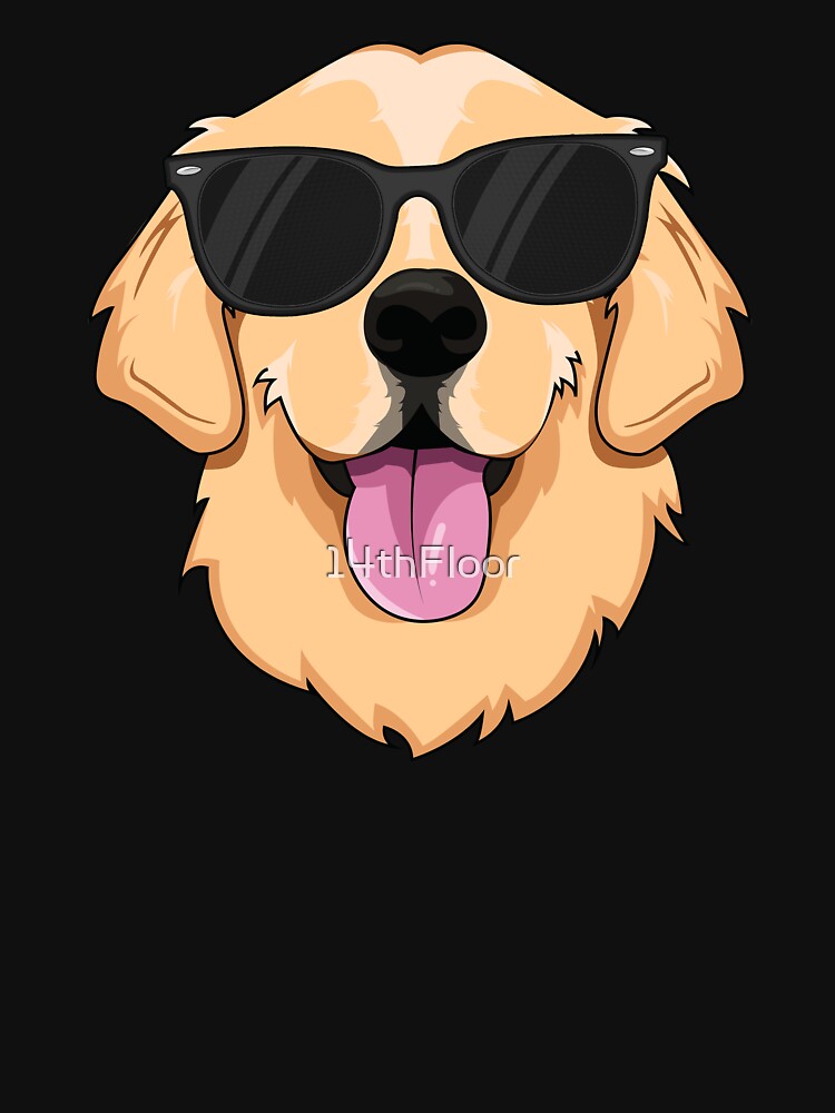 Golden Retriever T-Shirt For Kids Boys Girls Sunglasses Pet Golden Retriever T-Shirt For Kids Boys Girls Sunglasses Pet