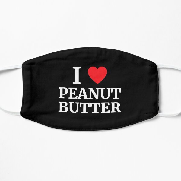 I Love Peanut Butter Heart Flat Mask