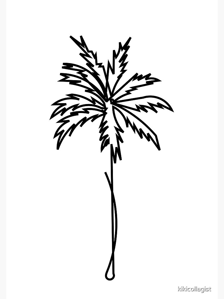 single line Palm tree by kikicollagist