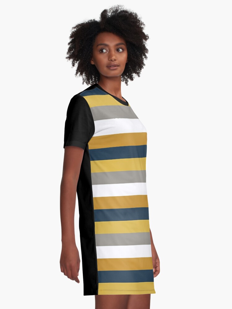 Mustard yellow striped clearance dress