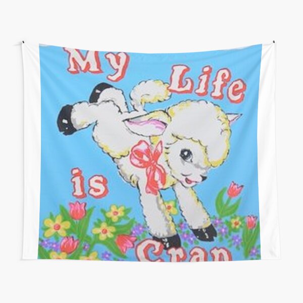 my life is crap baby sheep Tapestry