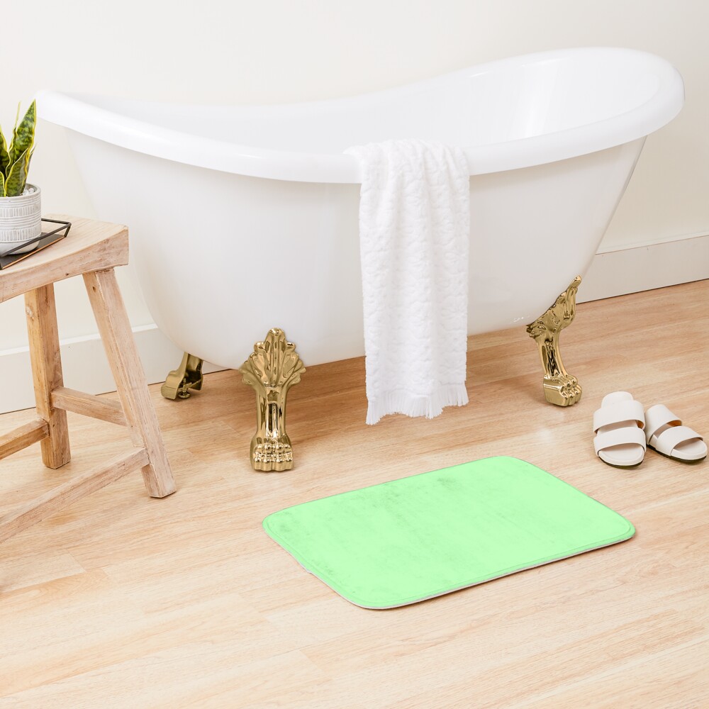 "Sea Foam Lime Green" Bath Mat by EcruCloud Redbubble