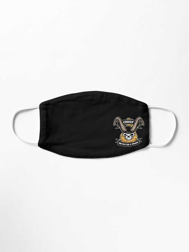 Alternate view of Navy Chief - Initiated and Proud with Skull, Old Goat Horns and Anchor Mask