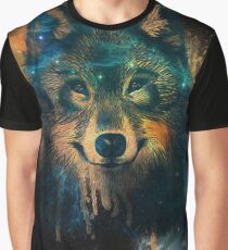 Galaxy Wolf Graphic T-Shirt