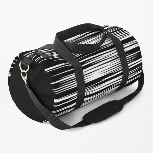 Black and White Wave Pattern Duffle Bag