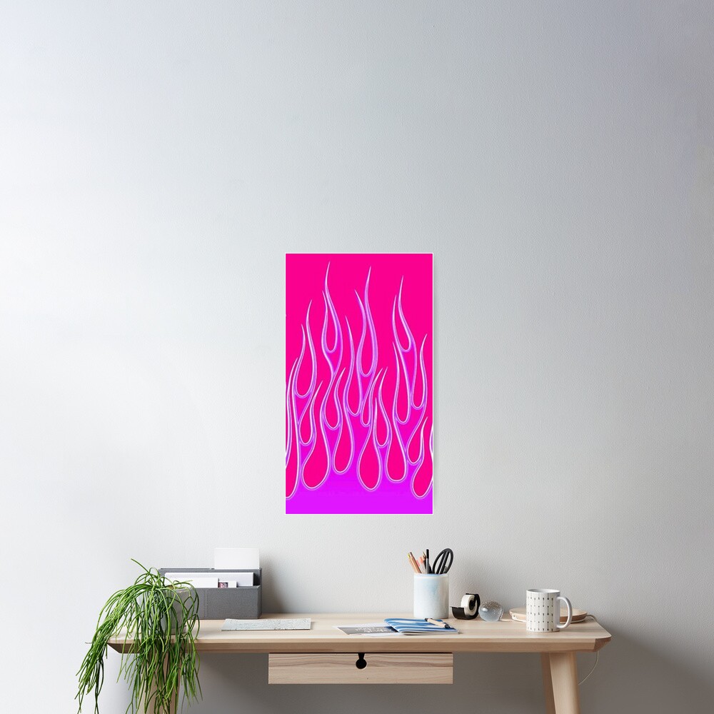 pink and lilac fire Poster