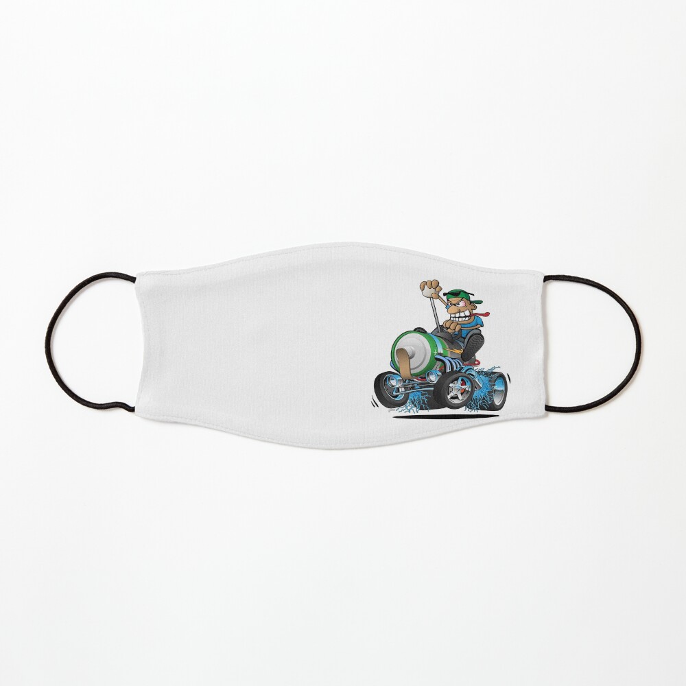 Hot Rod Electric Car Cartoon Mask