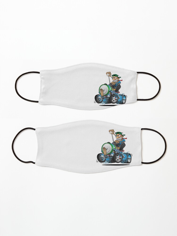 Alternate view of Hot Rod Electric Car Cartoon Mask