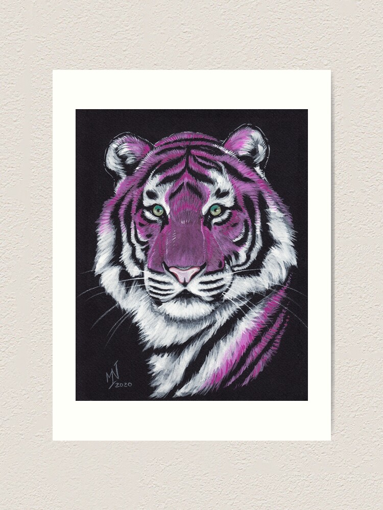 Wall Art Print, Purple Tiger