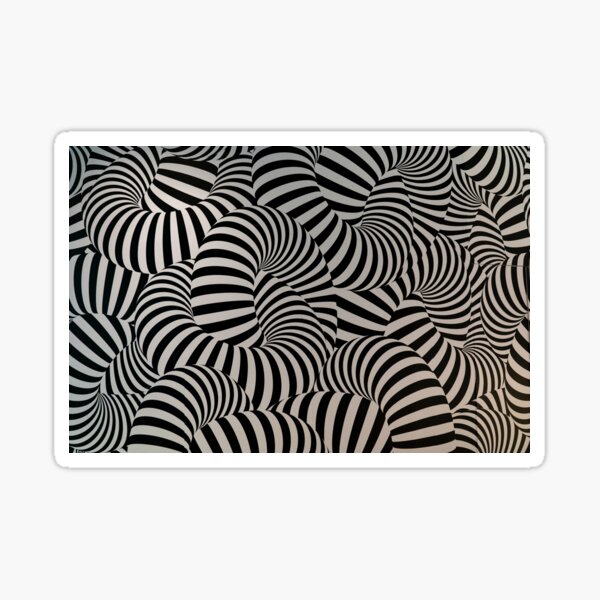Monochrome Optical Illusion Sticker