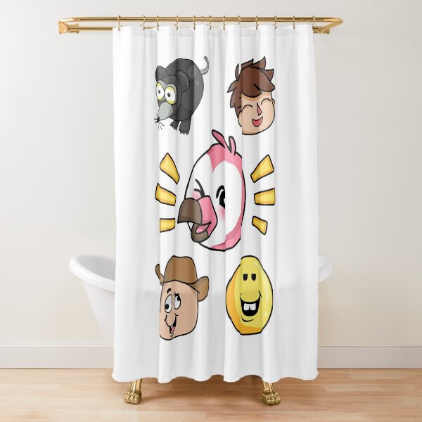 Flamingo Roblox Shower Curtains Redbubble - silly sally roblox password