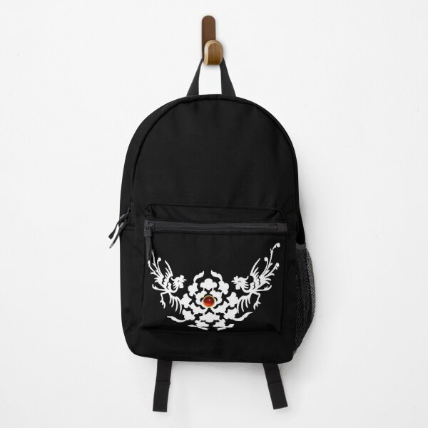 Item preview, WHITE GRIFFINS, FLOWERS  IN BLACK WITH RED RUBY GEMSTONE designed and sold by BulganLumini.
