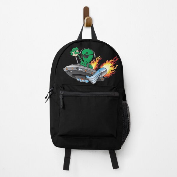 Item preview, UFO Alien Hot Rod Cartoon Illustration designed and sold by hobrath.