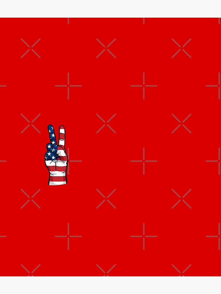 Patriotic USA Peace Sign by hobrath