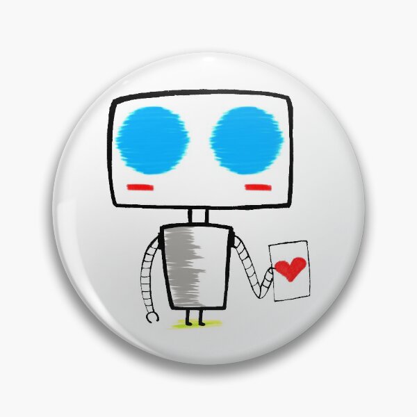Item preview, cute robot doodle – Robotoh – Computer love designed and sold by LiveForever.