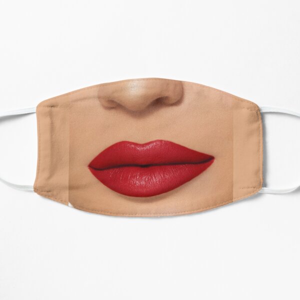 face mask red lips