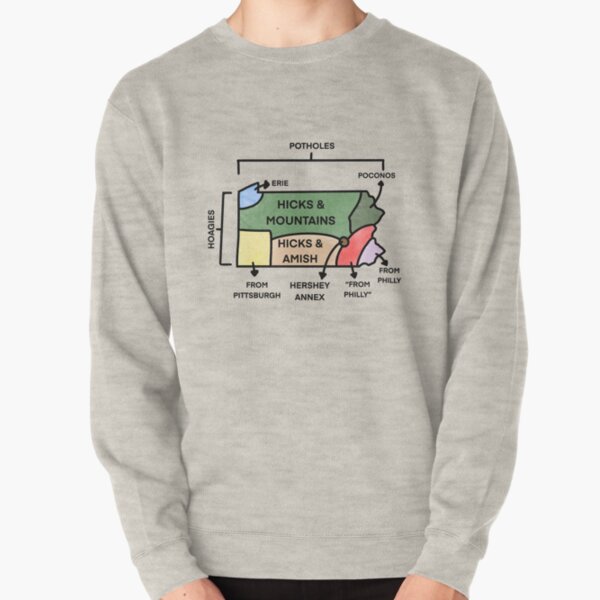 Map Of Pennsylvania Pullover Sweatshirt
