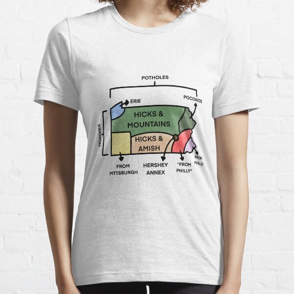 Map Of Pennsylvania Essential T-Shirt