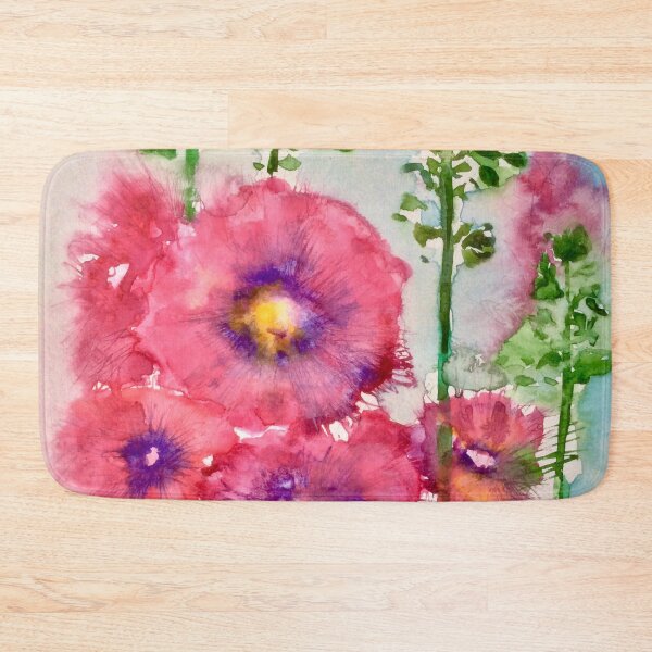 Item preview, Hollyhocks Abstraction  designed and sold by Angela Haig-Harrison.