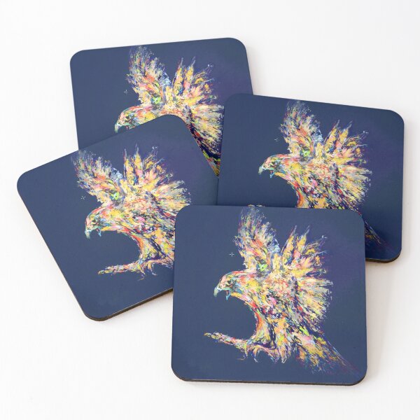 Item preview, Hawk on midnight blue designed and sold by Nicole Leidenfrost.