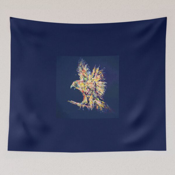 Item preview, Hawk on midnight blue designed and sold by Nicole Leidenfrost.