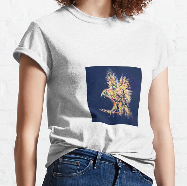 Falke auf Nachtblau Classic T-Shirt