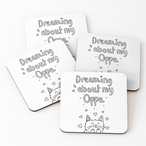 Item preview, Dreaming about my Oppa -  line art version designed and sold by ChopstickNoodle.