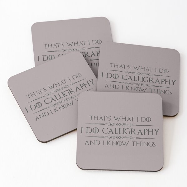 Item preview, Calligraphy Gifts for Calligraphers - I Do Calligraphy & I Know Things Funny Gift Ideas for Calligrapher Pen & Markers Artist designed and sold by merkraht.