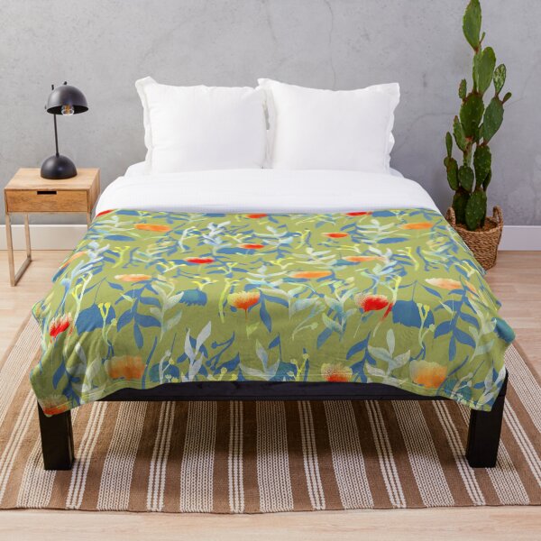 Item preview, Peony Daydream Print in Green and Red designed and sold by CharIsabella.