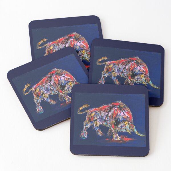 Item preview, A bull for the financial market, blue designed and sold by Nicole Leidenfrost.
