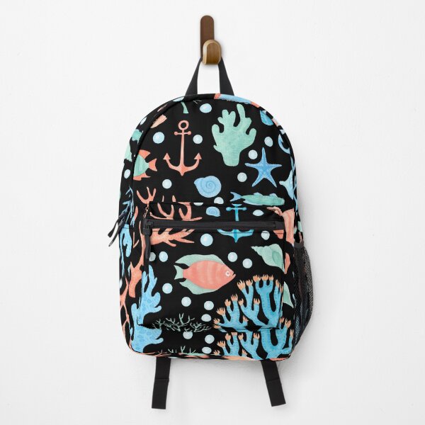 Item preview, Nautical Underwater Coral Reef Sea Scape Backpack designed and sold by KelaEssentials.
