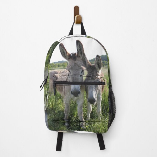 Item preview, Adorable grey donkeys in the high grass meadow	 designed and sold by EstelleRossetti.