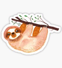 Kawaii Sloth Watercolor Sticker