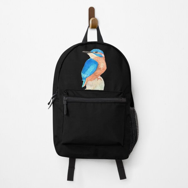Item preview, A kingfisher on a tree stump, black designed and sold by Sonderblume.