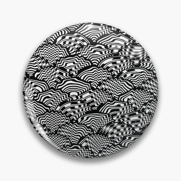 Item preview, Fuzzy Traditional Japanese Wave Pattern - Black and White Design designed and sold by Dator.
