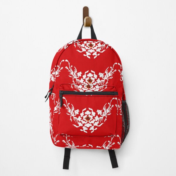 Item preview, WHITE GRIFFINS, FLOWERS IN RED WITH  RUBY GEMSTONE designed and sold by BulganLumini.